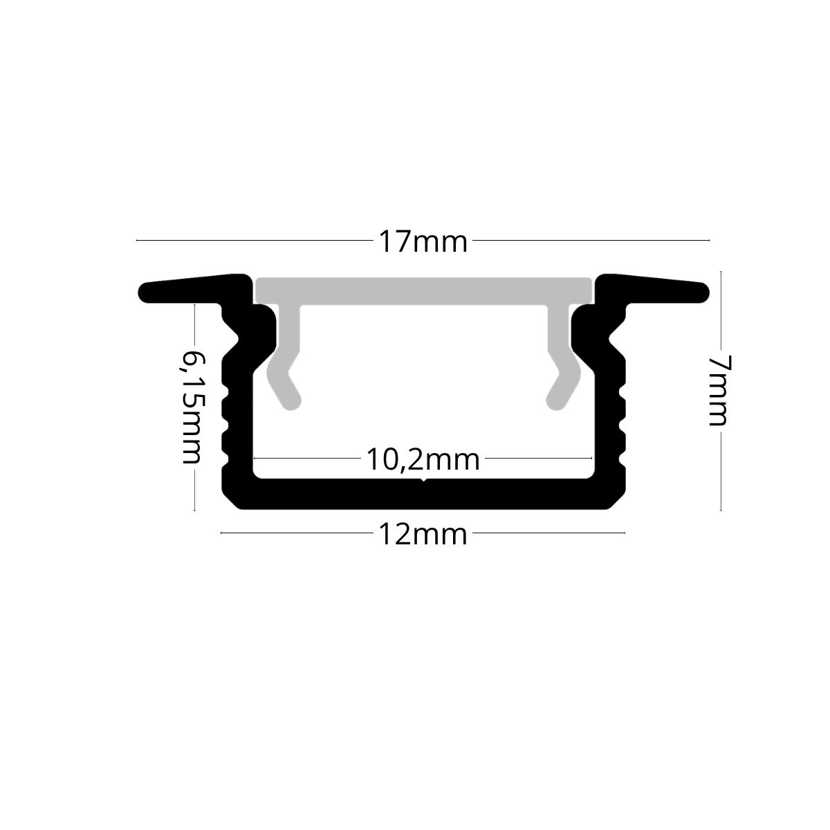 LED profil RC-31 LP331 stříbrný