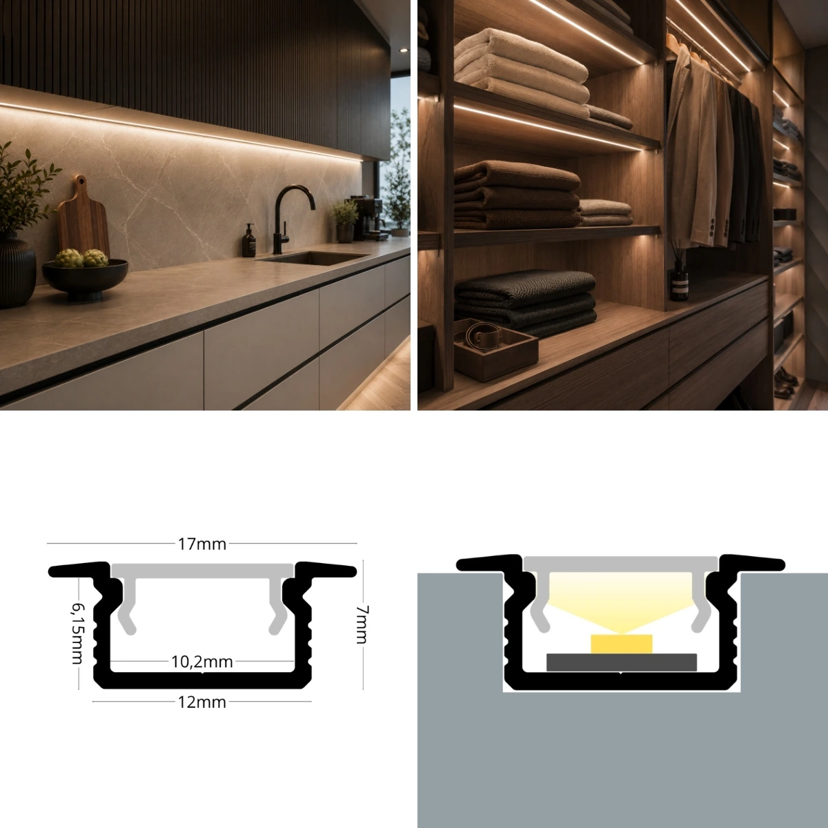 LED profil RC-31 LP331 stříbrný